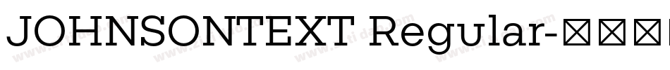 JOHNSONTEXT Regular字体转换